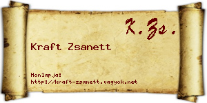 Kraft Zsanett névjegykártya